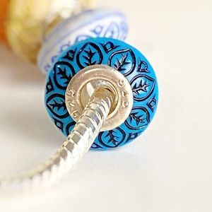 Blue Bracelet Charm DIY Craft Beads